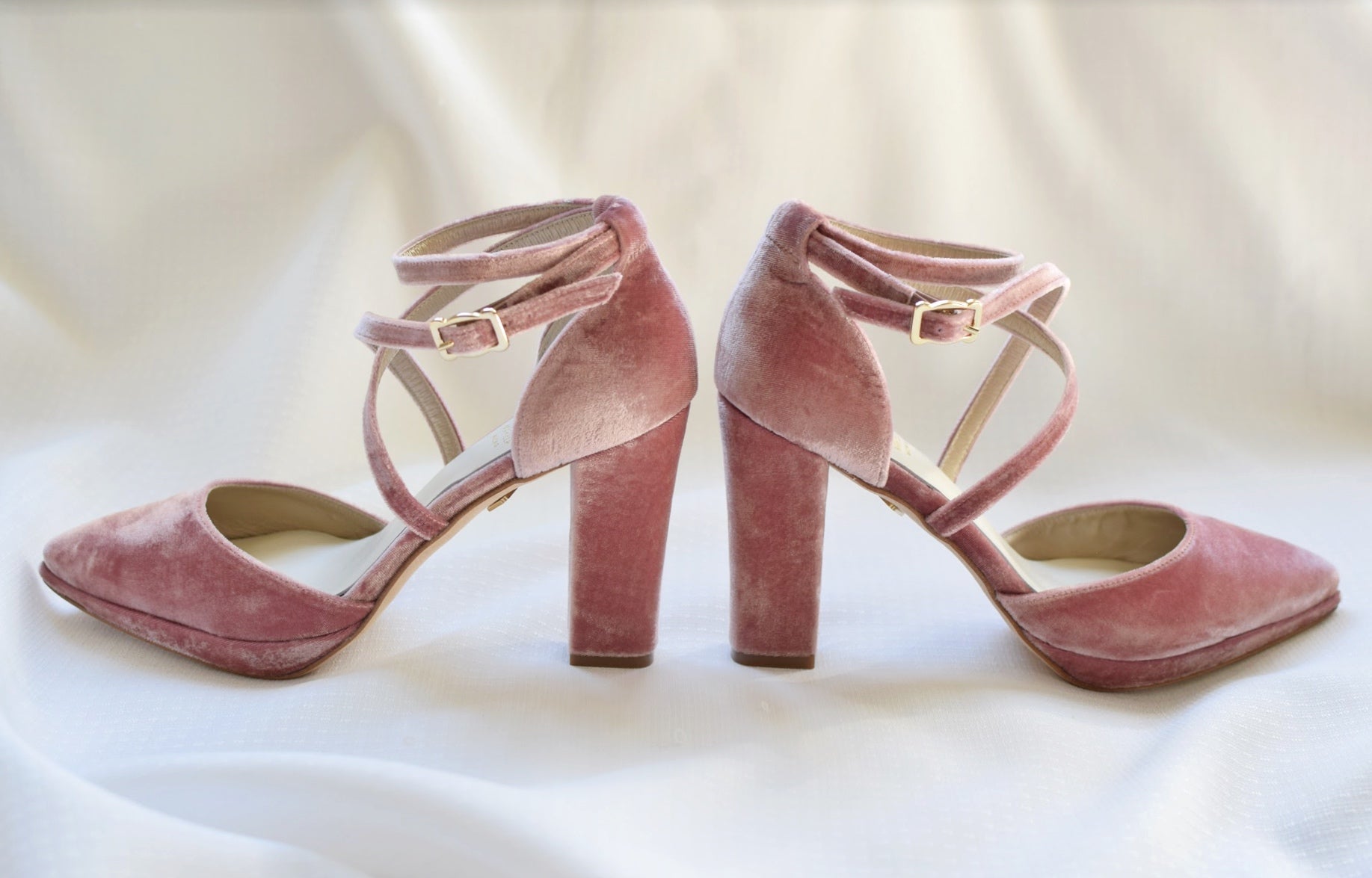 Terciopelo Zapatos Novia Rosa Palo Zapatos Novia Sandalia Rosa